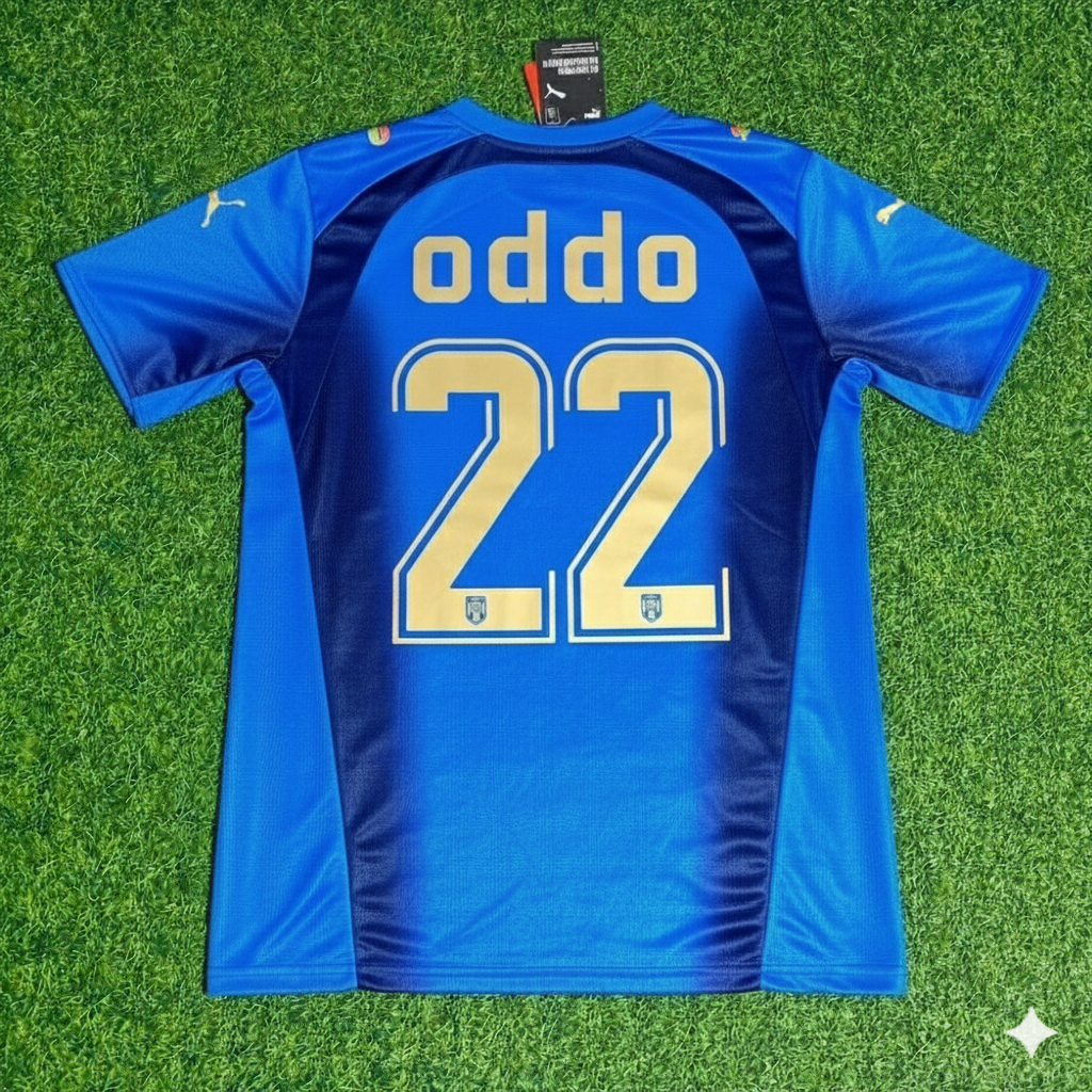 Massimo Oddo 22 - Italy 2006 World Cup Final Retro Jersey Maillot Trikot Maglia Soccer Shirt