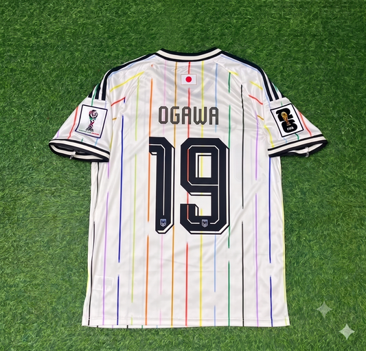 Koki Ogawa Japan 2026 World Cup Away White Football Jersey Trikot Maillot