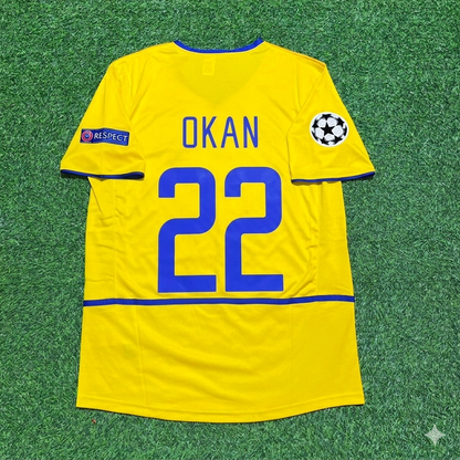 Okan Buruk Inter Milan 2002-2003 Yellow Retro Football Jersey