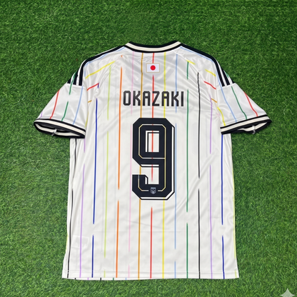 Shinji Okazaki Japan Away White Football Jersey Trikot Maillot