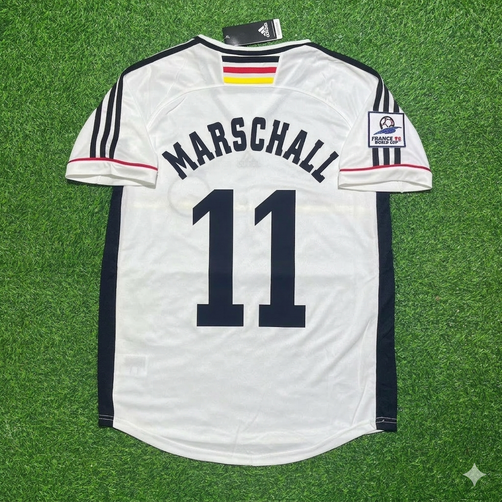 Olaf Marschall Deutschland 1998 Weltmeisterschaft Retro Fußballtrikot
