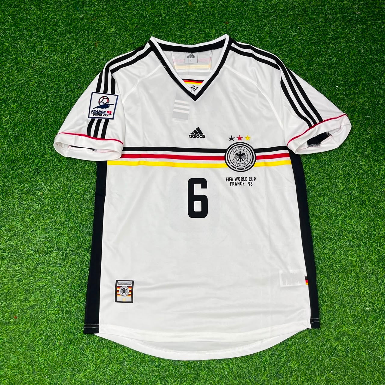 Olaf Thon Deutschland 1998 Weltmeisterschaft Retro Fußballtrikot