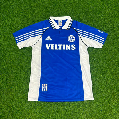 Olaf Thon FC Schalke 04 1999/2000 Blaues Heimtrikot Retro Fußballtrikot