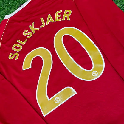 Ole Gunnar Solskjær #20 Manchester United 2006 2007 Red Golden Jersey Trikot