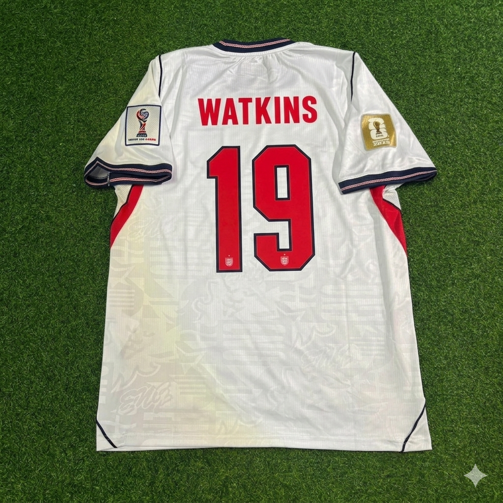 Ollie Watkins #19 England 2026 World Cup Home White Football Jersey