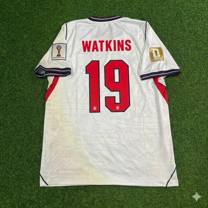Ollie Watkins #19 England 2026 World Cup Home White Football Jersey