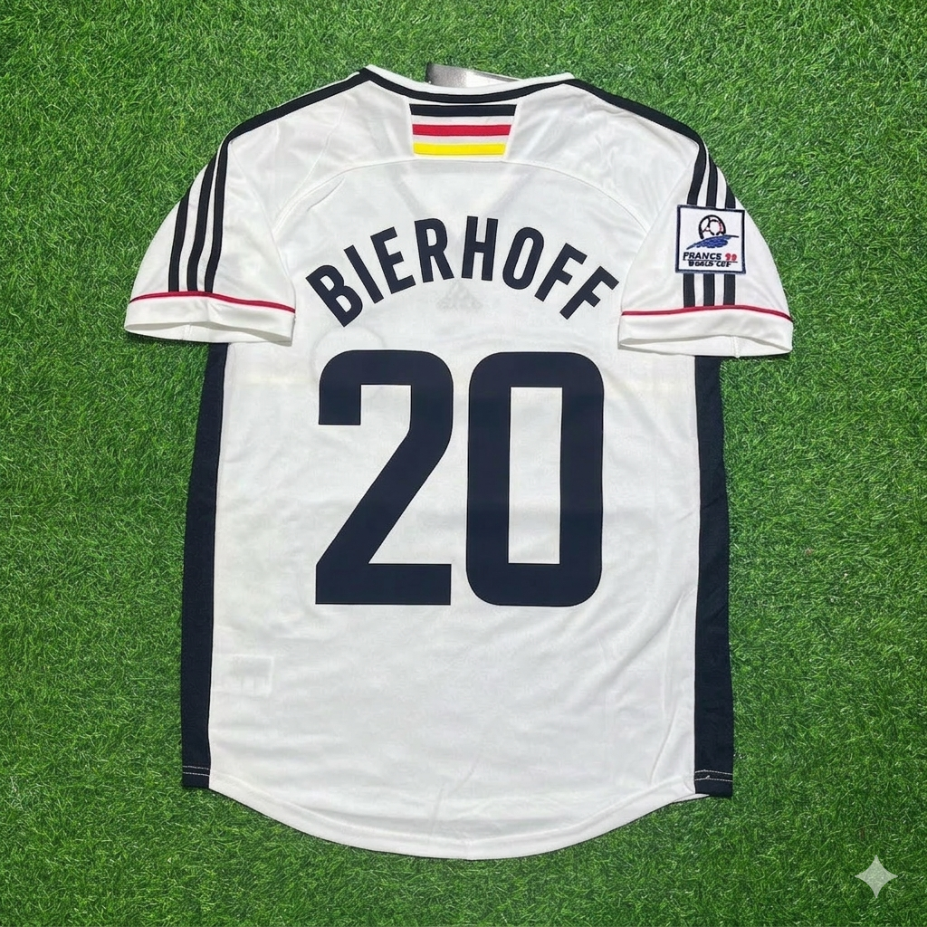 Maillot de football rétro Oliver Bierhoff Allemagne 1998 Coupe du Monde