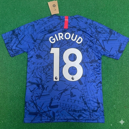 Olivier Giroud #18 Chelsea 2019 2020 Blue Retro Kit Jersey Trikot Maglia Maillot Soccer Shirt