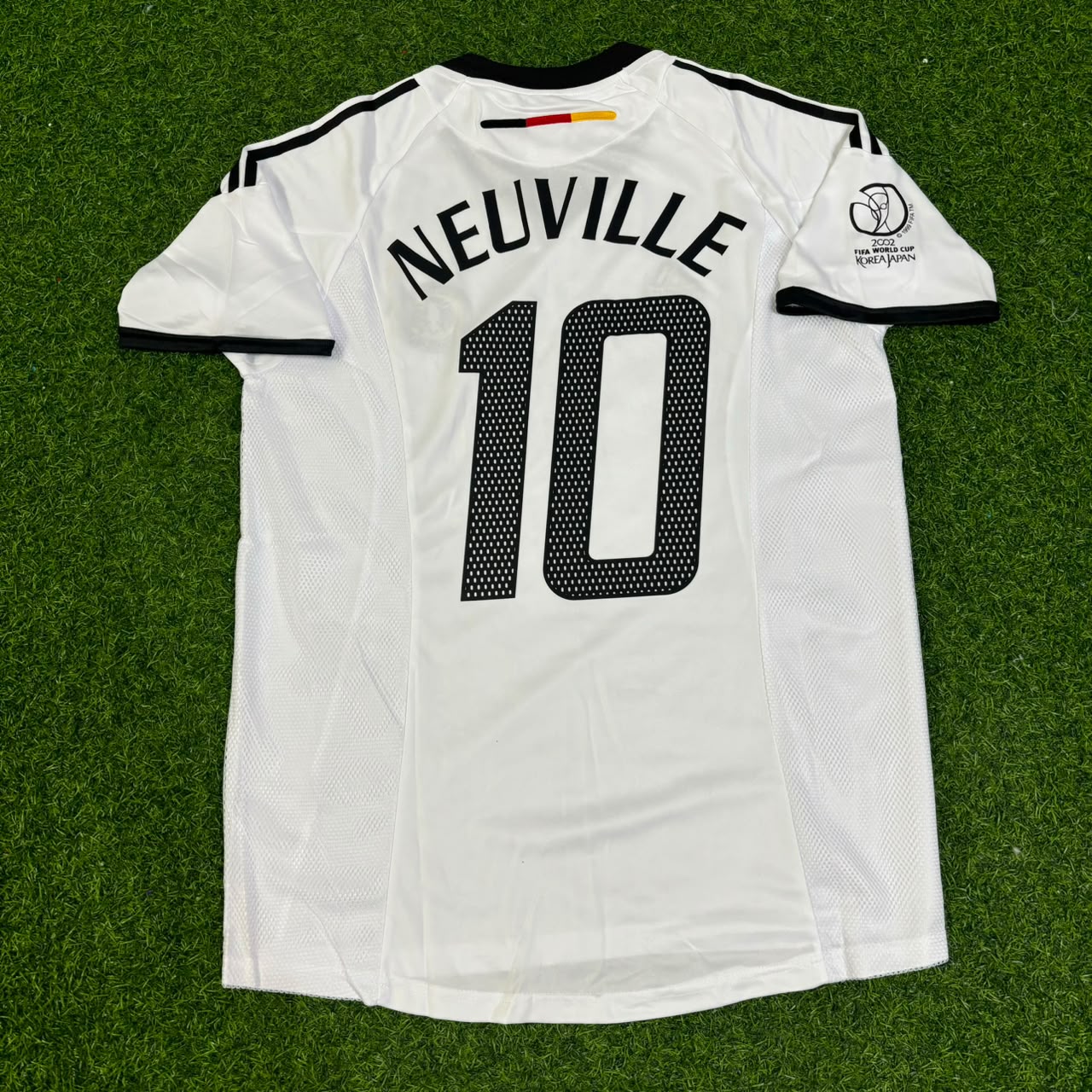 Oliver Neuville Germany Deutschland 2002 World Cup Japan Korea White Retro Jersey Trikot