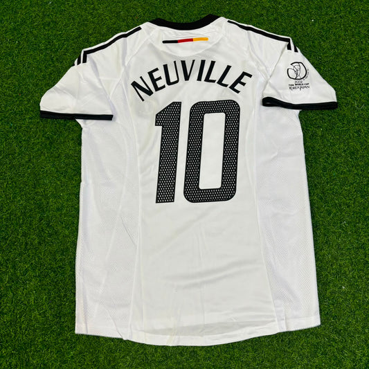 Oliver Neuville Germany Deutschland 2002 World Cup Japan Korea White Retro Jersey Trikot