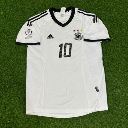 Oliver Neuville Germany Deutschland 2002 World Cup Japan Korea White Retro Jersey Trikot