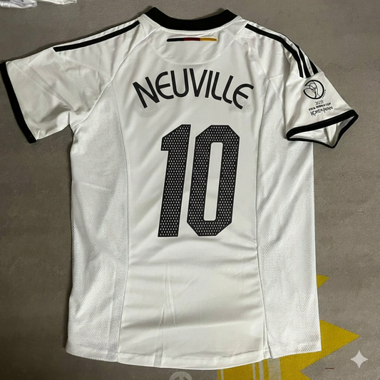 Oliver Neuville Germany Deutschland 2002 World Cup Japan Korea White Retro Jersey Trikot