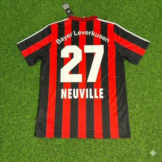 Oliver Neuville Bayer Leverkusen 2000/2001 Home Retro Football Jersey