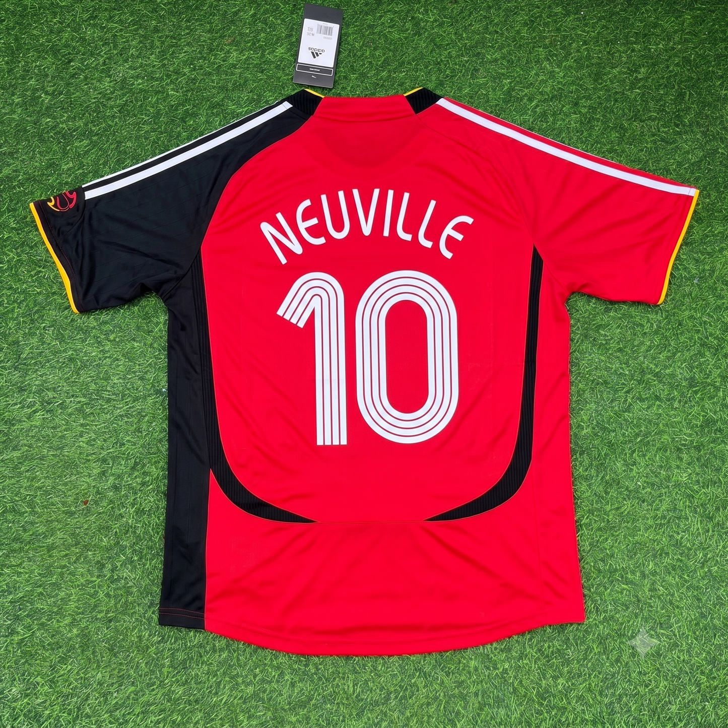 Oliver Neuville Germany 2006 World Cup Away Red Black Retro Football Jersey