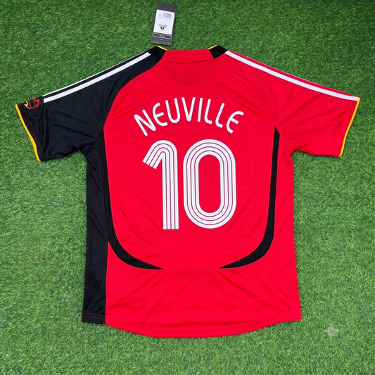 Oliver Neuville Germany 2006 World Cup Away Red Black Retro Football Jersey
