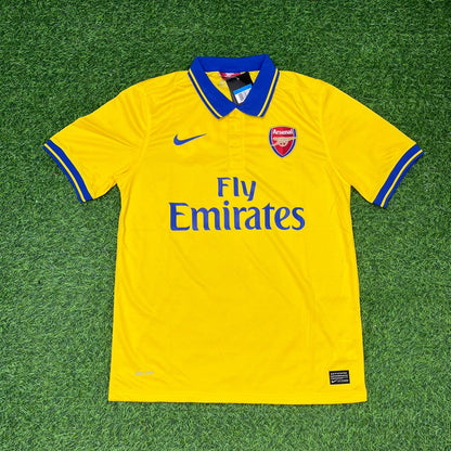 Olivier Giroud Arsenal 2013-2014 Yellow Retro Football Jersey