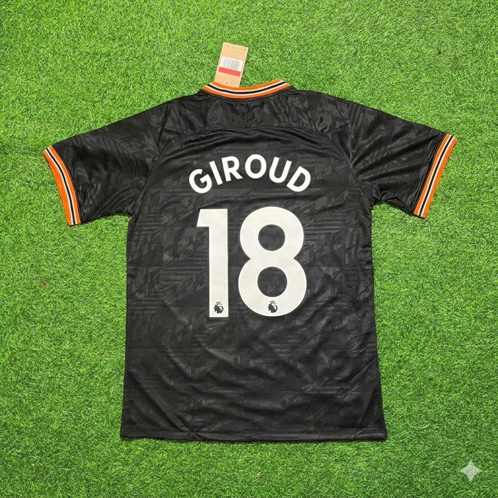 Olivier Giroud 18- Chelsea 2019/2020 Away Black Retro Football Jersey Kit