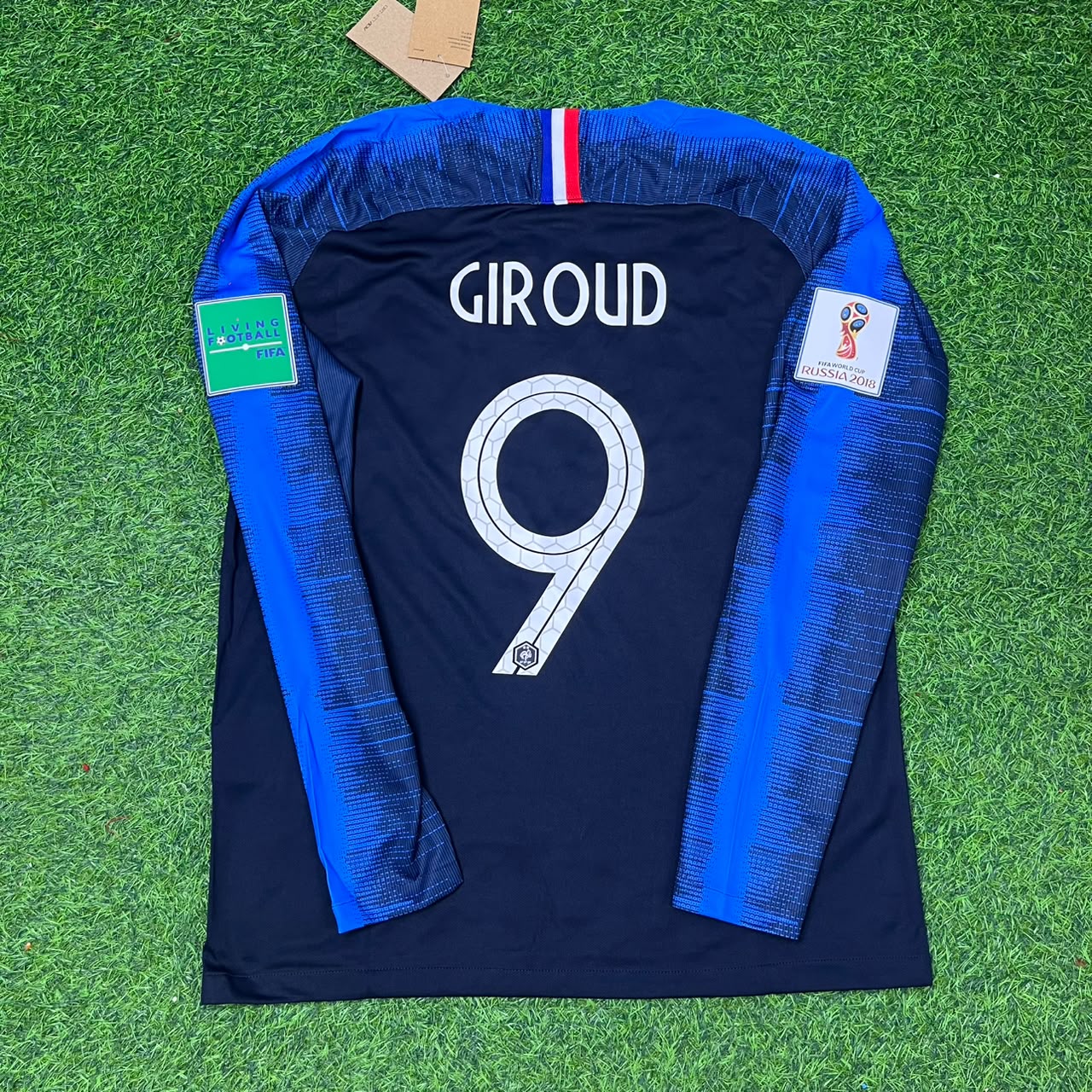 Maillot de football rétro à manches longues Olivier Giroud France Finale de la Coupe du Monde 2018