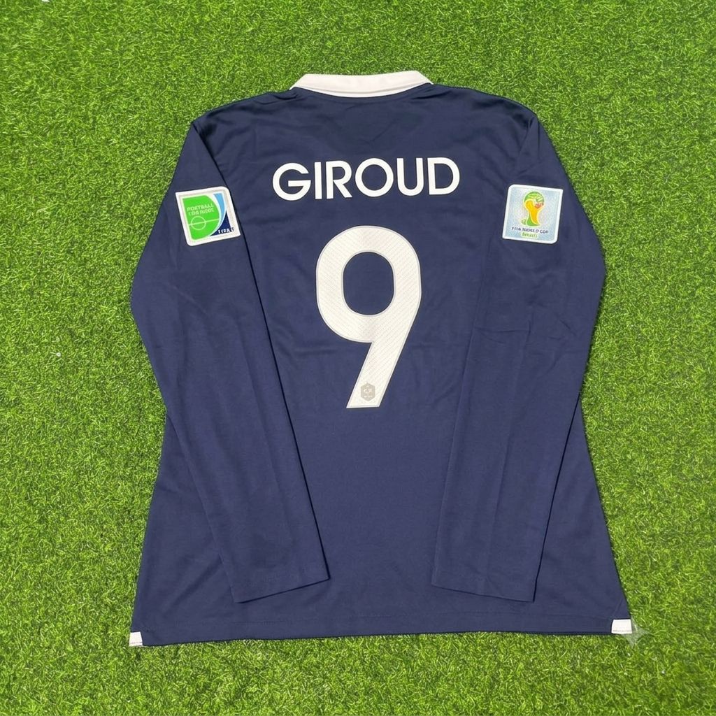 Olivier Giroud #9 France 2014 World Cup Long Sleeve Football Jersey