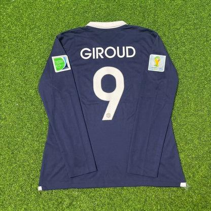 Olivier Giroud #9 France 2014 World Cup Long Sleeve Football Jersey