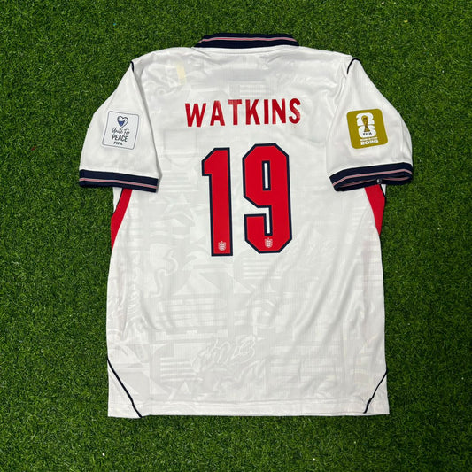 Ollie Watkins #19 England 2026 World Cup Home White Football Jersey