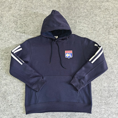 Olympique Lyonnais- Hoodie Winter Fleece- Football Kapuzenpullover