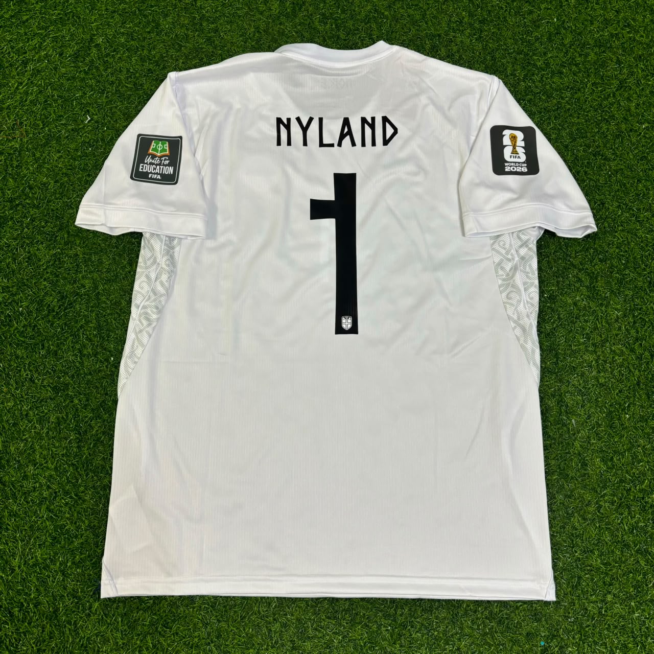 Ørjan Nyland Norway Goalkeeper 2026 World Cup White Football Jersey