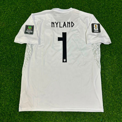 Ørjan Nyland Norway Goalkeeper 2026 World Cup White Football Jersey