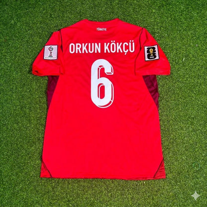 Orkun Kökçü #6 Turkey Türkiye - World Cup 2026 - Home Red - Jersey Trikot - Maillot Maglia