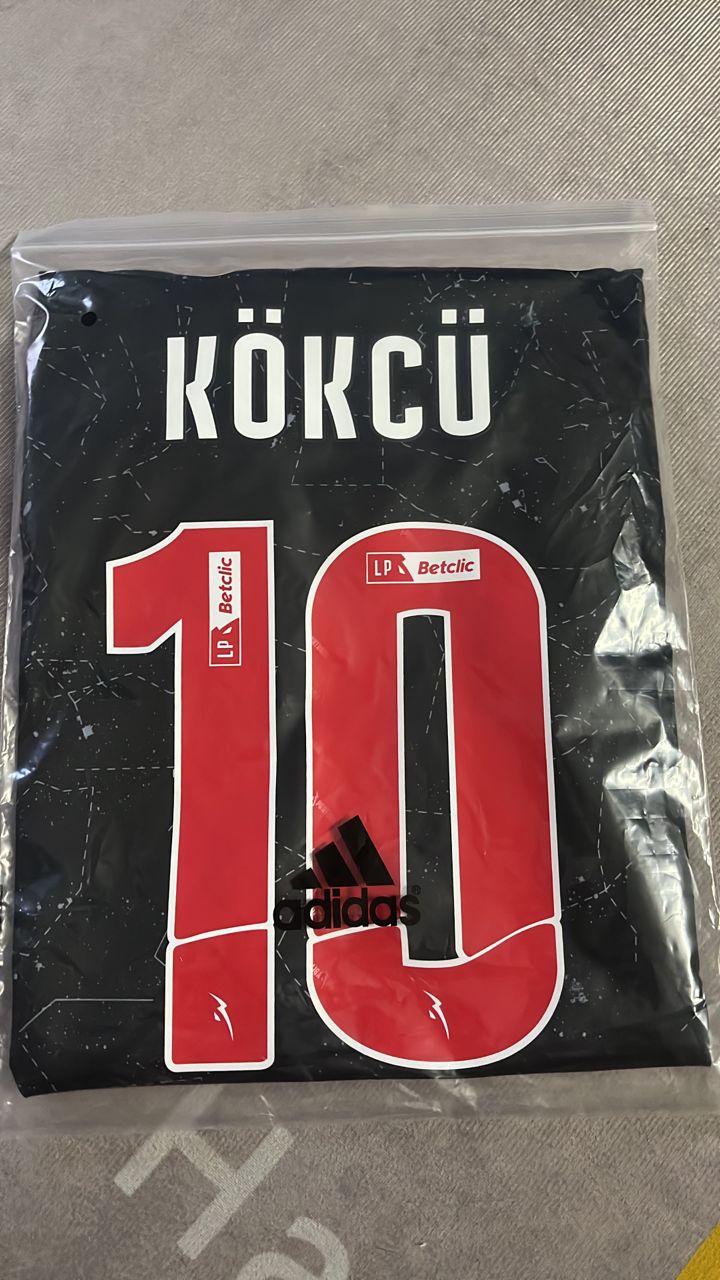 Orkun Kökçü Benfica Formasi 2024 2025 New Season Black Away Forma Jersey Maillot Trikot Maglia