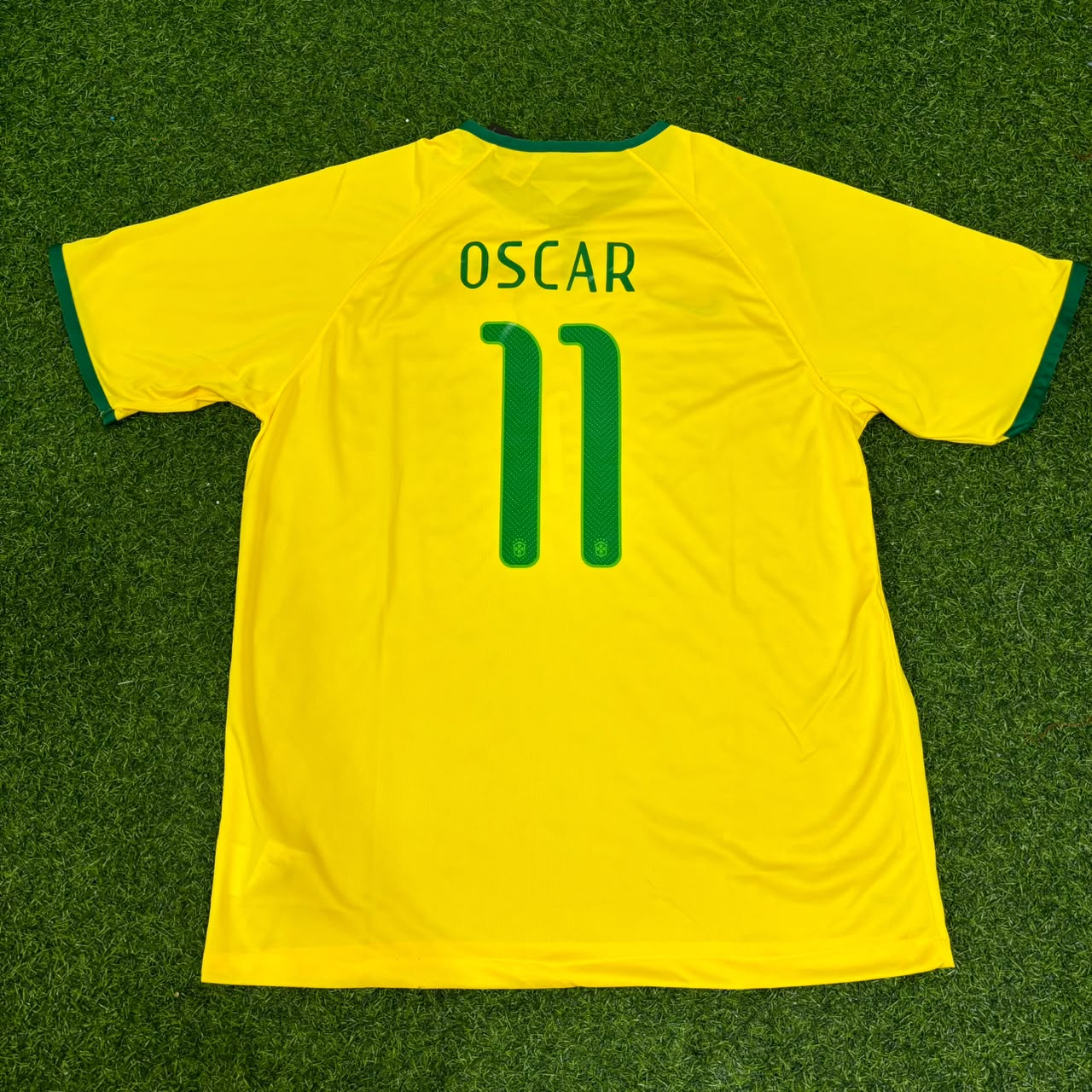 Oscar #11  Brazil 2014 Retro Football Jersey Kit