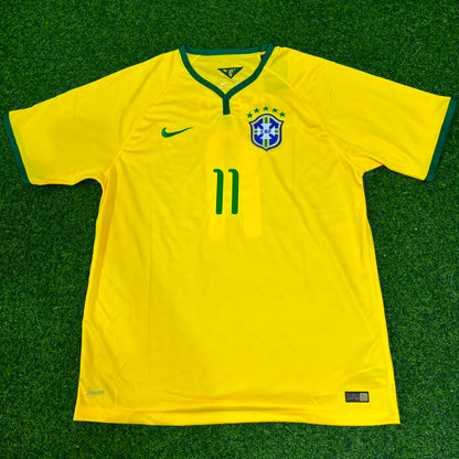 Oscar #11  Brazil 2014 Retro Football Jersey Kit