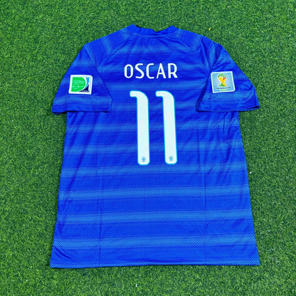 Oscar 11- Brazil 2014 World Cup Retro Blue Jersey Trikot