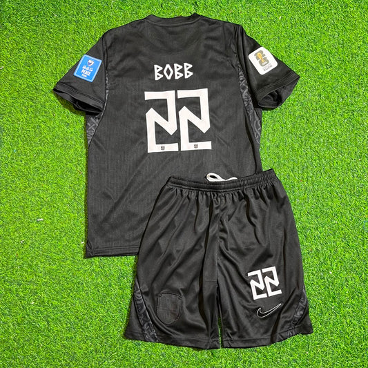 Oscar Bobb #22 Norway 2026 World Cup Away Black KIDS Football Jersey