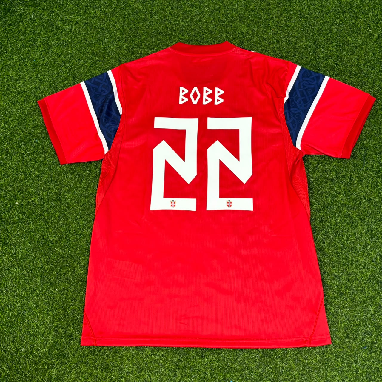 Oscar Bobb #22 Norway 2026 World Cup Home Football Jersey