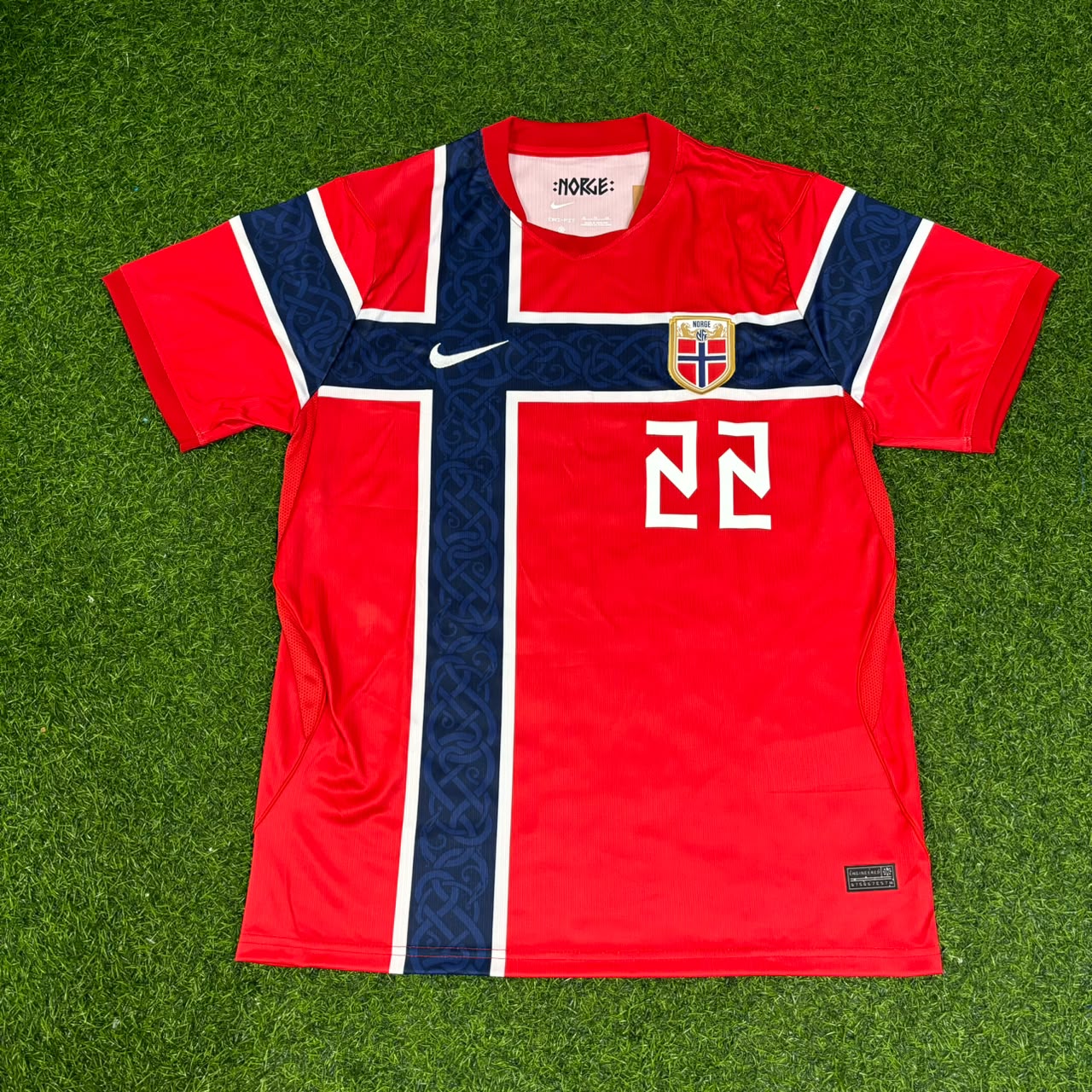 Oscar Bobb #22 Norway 2026 World Cup Home Football Jersey