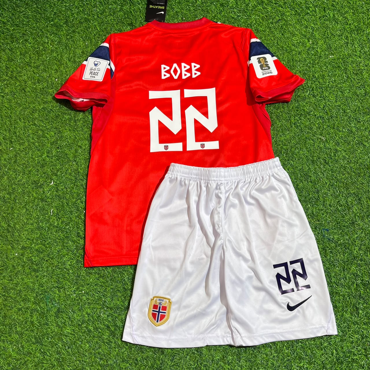 Oscar Bobb Norway 2026 World Cup Kids Football Jersey