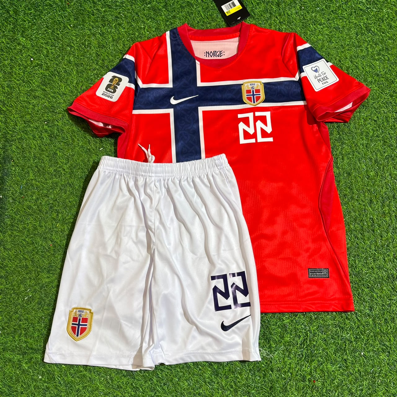 Oscar Bobb Norway 2026 World Cup Kids Football Jersey