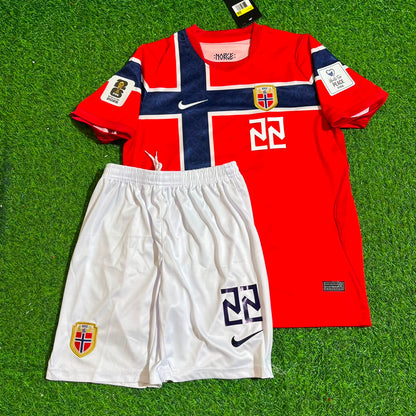 Oscar Bobb Norway 2026 World Cup Kids Football Jersey