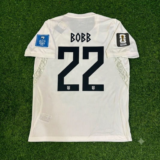 Oscar Bobb #22 Norway 2026 World Cup White Football Jersey