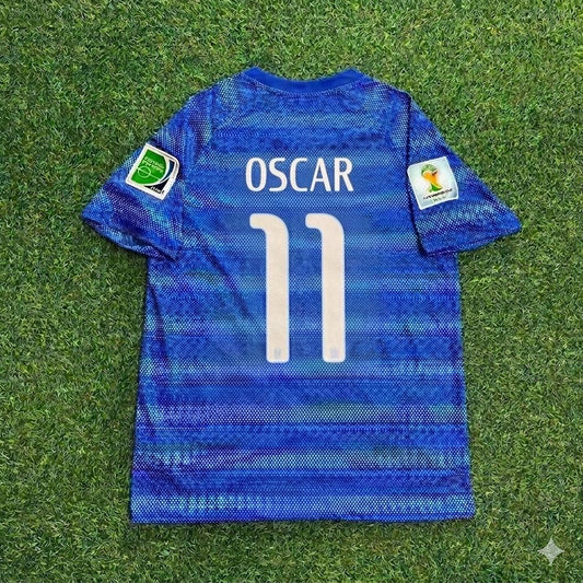 Oscar 11- 2014 World Cup Retro Blue Jersey Trikot
