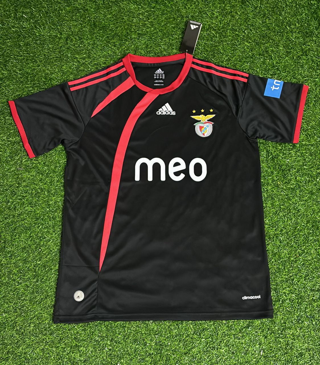 Oscar Cardozo #7 – Benfica 2009/2010 Auswärtstrikot, schwarz, Retro-Kit, Trikot, Maillot, Fußballtrikot