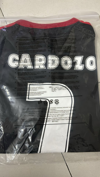 Oscar Cardozo #7 – Benfica 2009/2010 Auswärtstrikot, schwarz, Retro-Kit, Trikot, Maillot, Fußballtrikot