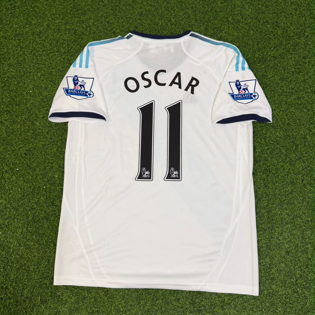 Oscar Chelsea 2012-2013 Retro White Football Jersey