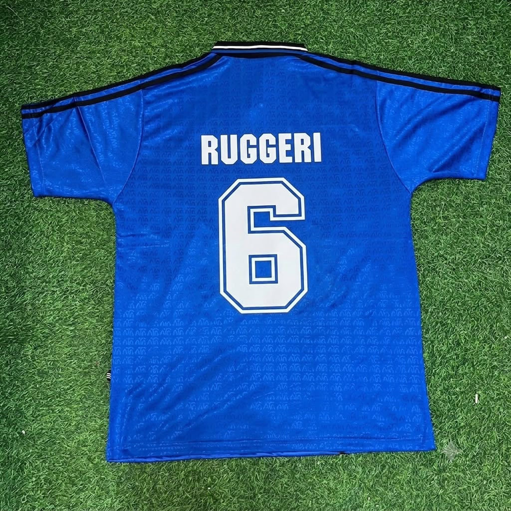 Oscar Ruggeri Argentina 1994 Season Away Blue Retro Jersey Trikot Soccer Shirt