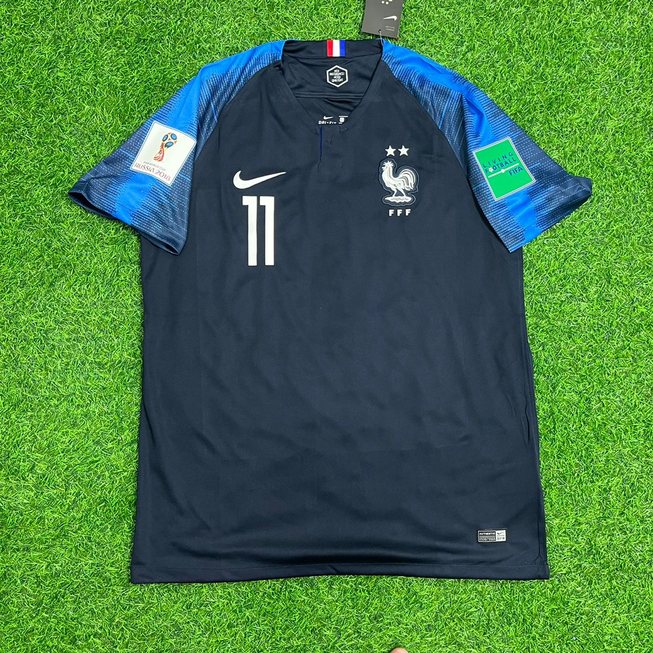 Ousmane Dembélé 11 France 2018 World Cup Final Retro Jersey Maillot Trikot Soccer Shirt