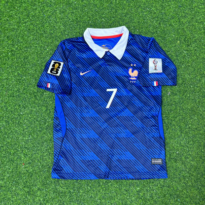 Ousmane Dembélé #7 France 2026 World Cup Kids Home Blue Football Jersey Kit