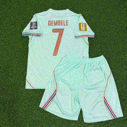 Ousmane Dembélé #7 France 2026 World Cup Kids Away Football Jersey