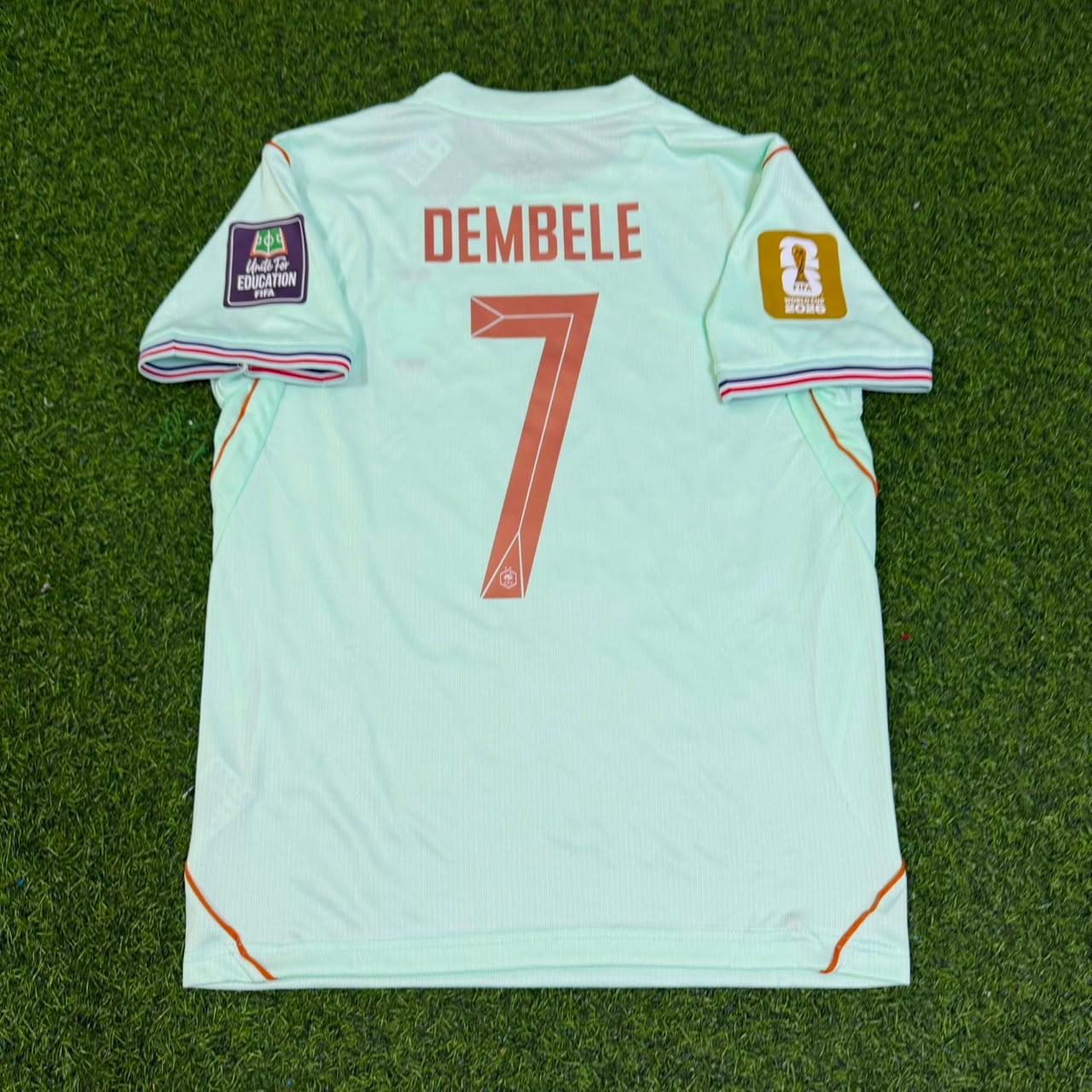 Ousmane Dembélé #7 France 2026 World Cup Kids Away Football Jersey