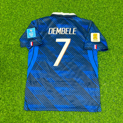 Ousmane Dembélé #7 France 2026 World Cup Kids Home Blue Football Jersey Kit